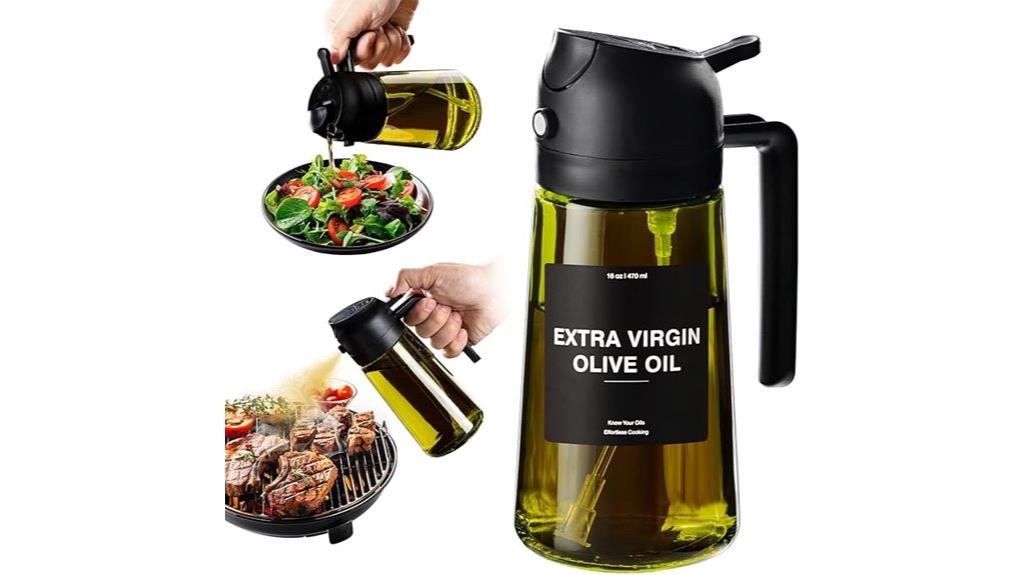 16oz olive oil dispenser with stickers