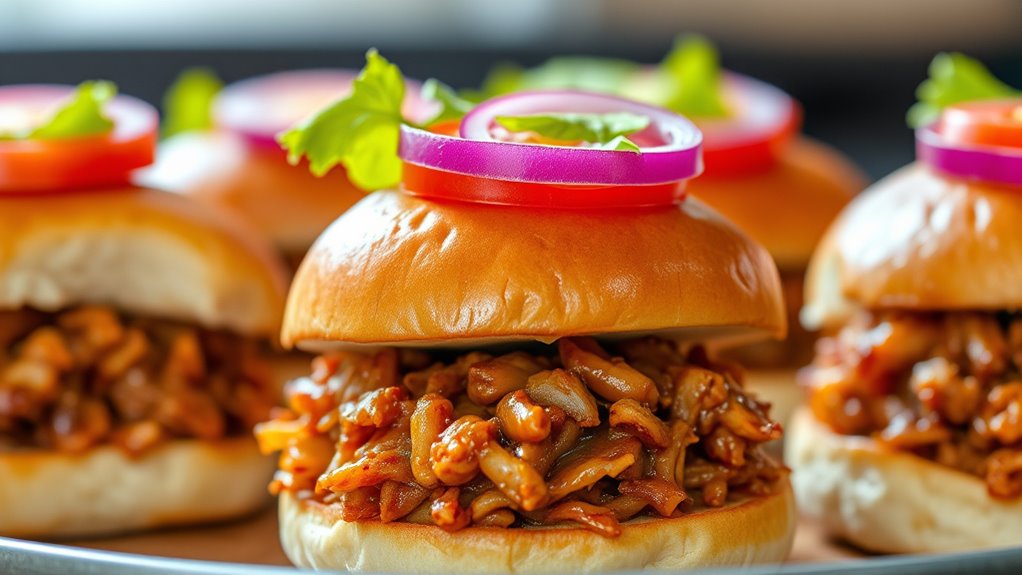 assemble flavorful vegan sliders