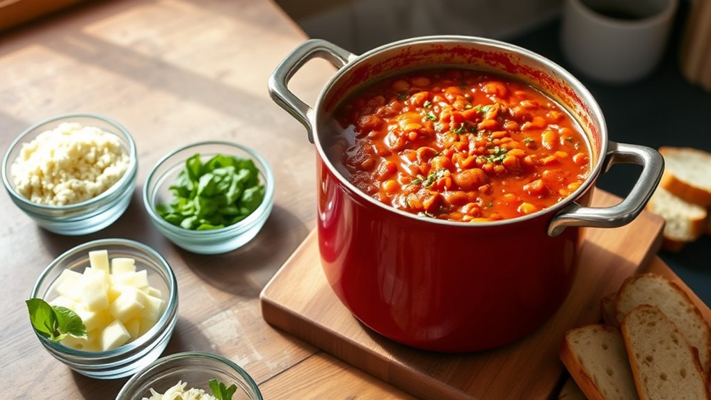 batch lentil bolognese meal prep