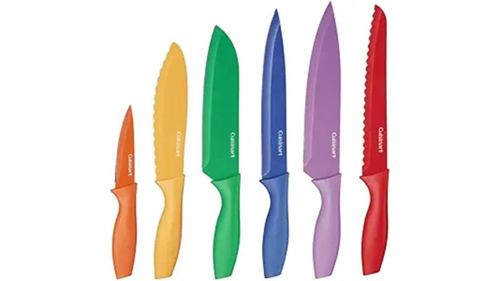 colorful cuisinart knife set