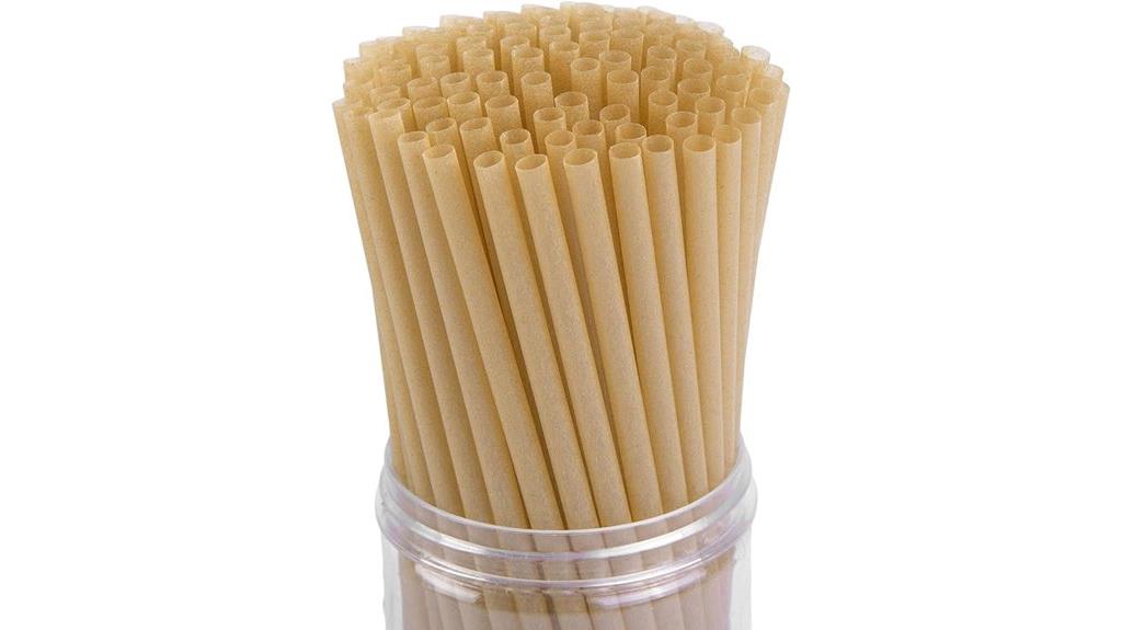 disposable sugarcane straws pack