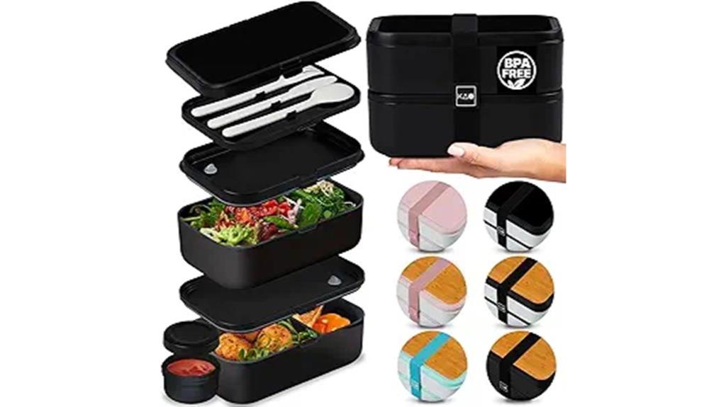 double bpa free bento box
