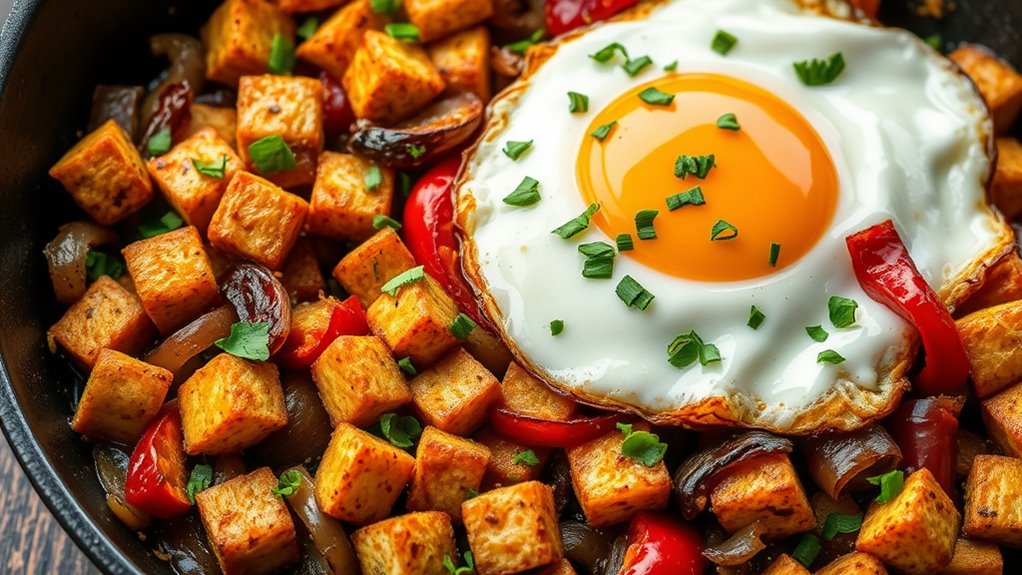 easy one skillet plant based breakfast