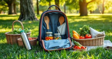eco friendly backpack picnic