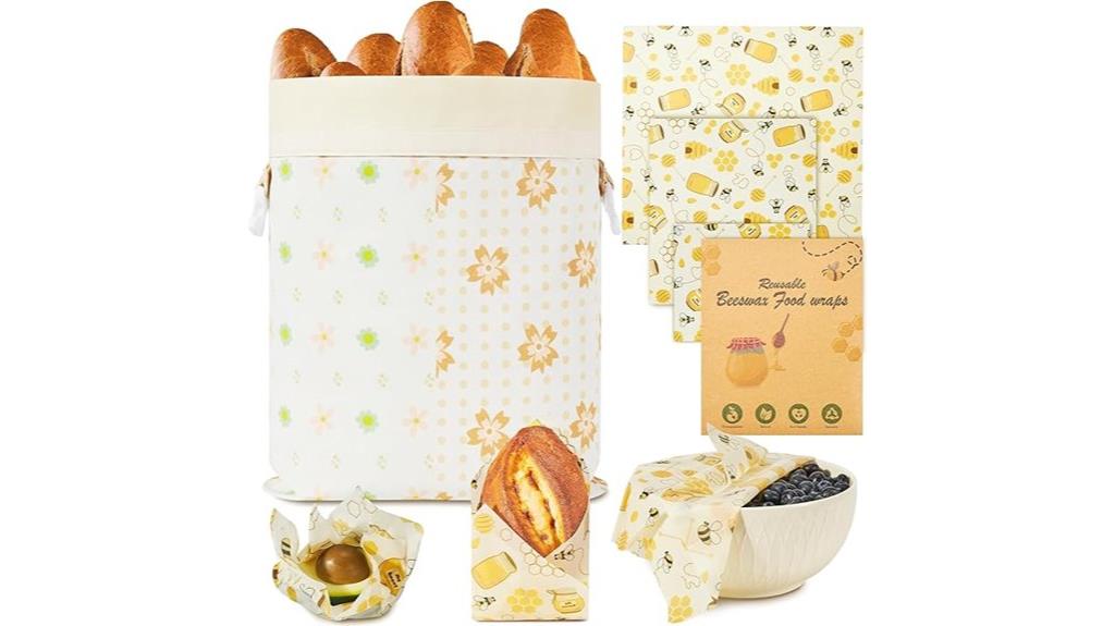 eco friendly bread and food wraps