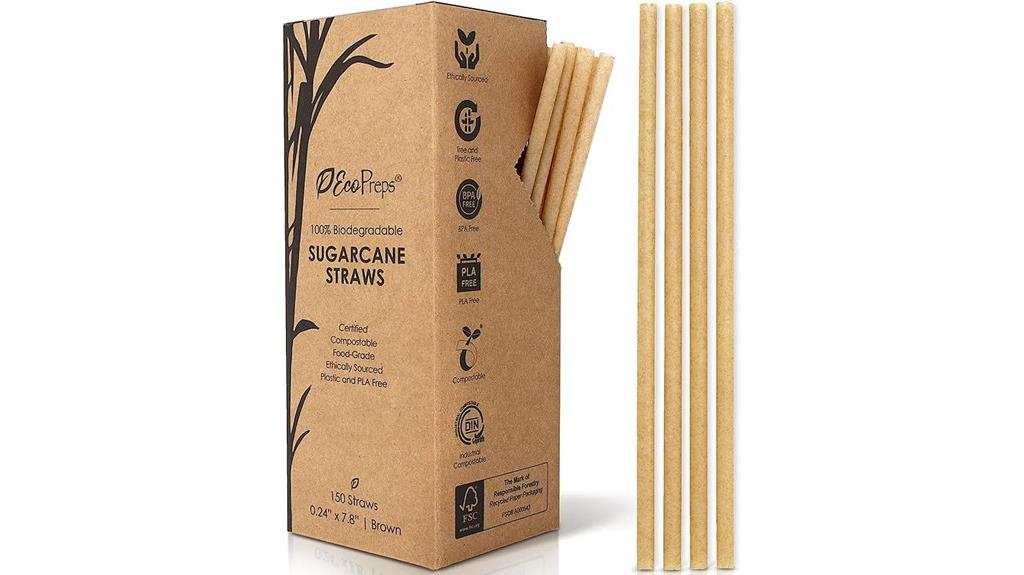 eco friendly sugarcane straws