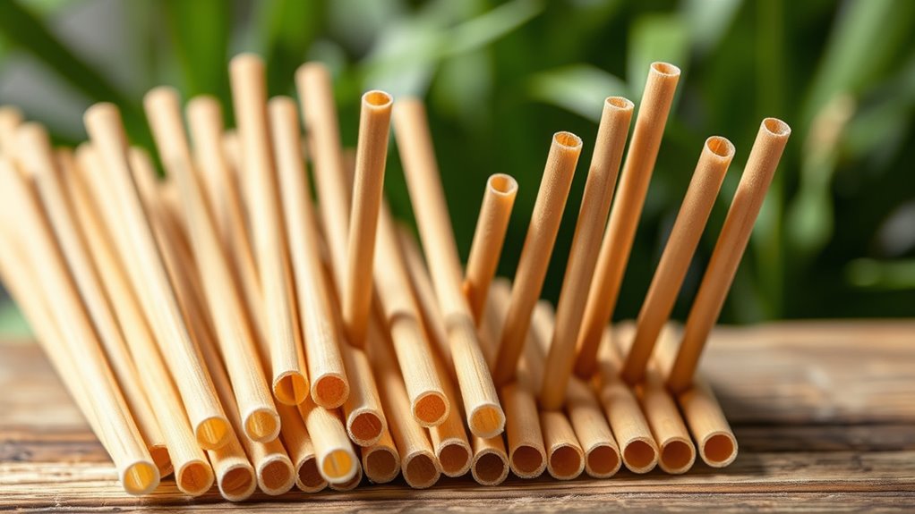 eco friendly wheat straw straws