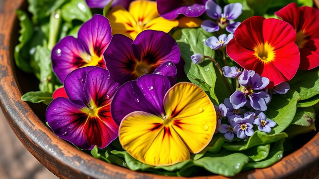 edible flowers for salads