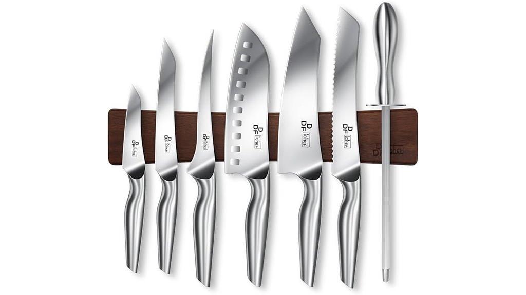eight piece magnetic knife set