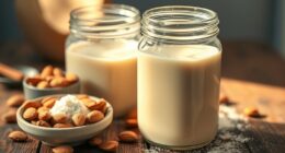 enzyme enhanced homemade almond milk