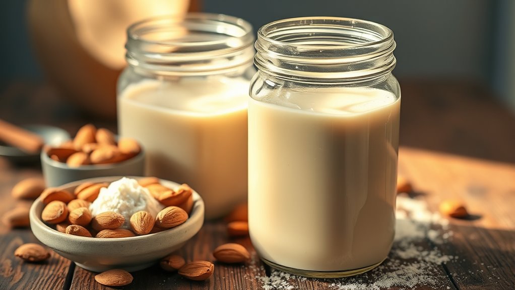 enzyme enhanced homemade almond milk