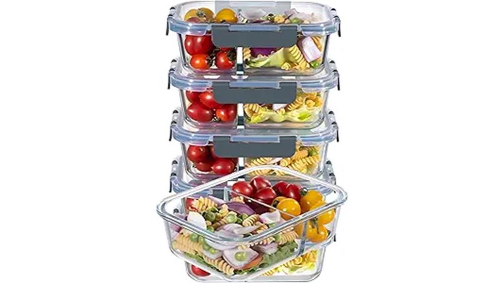 five pack glass containers