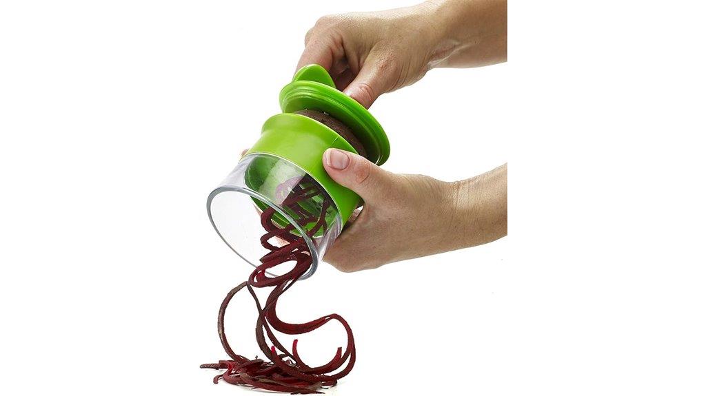 green oxo spiralizer handheld