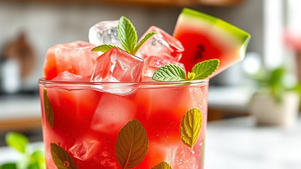 homemade watermelon mint
