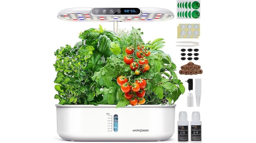 hydroponic system with twelve
