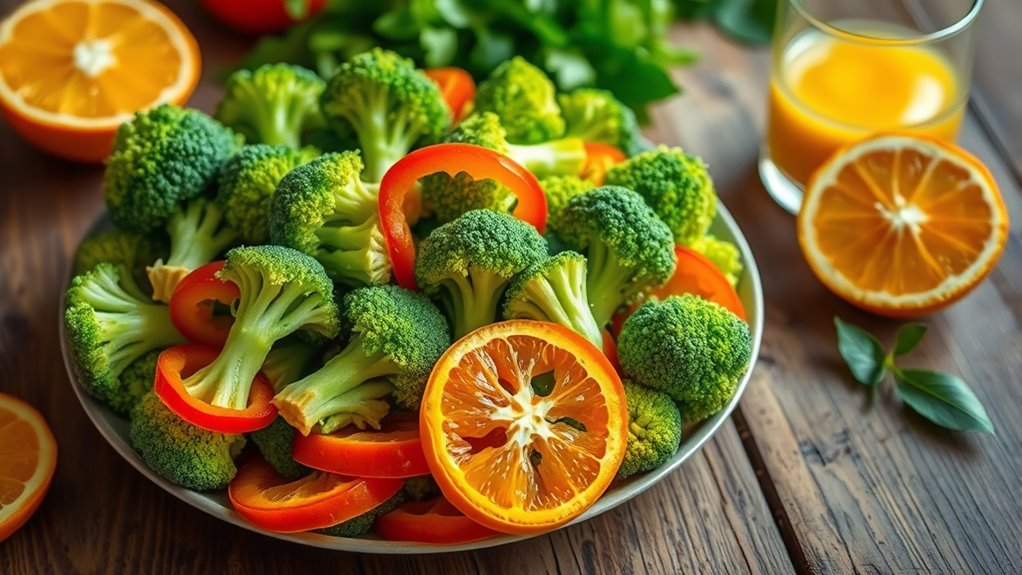 meal prep with colorful vegetables