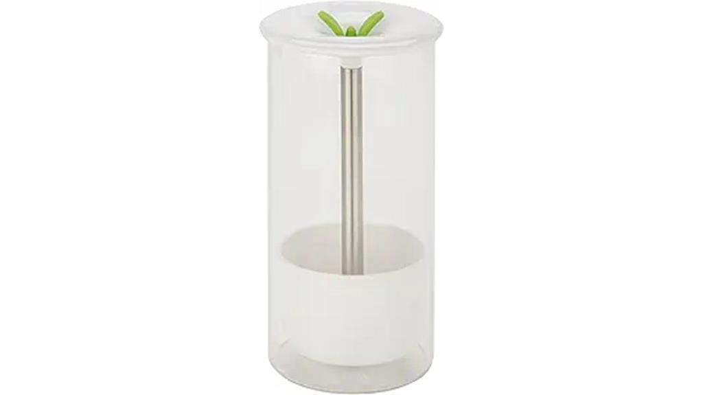 medium clear glass herb container