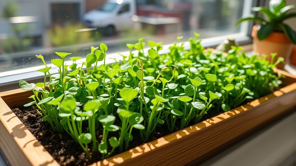 microgreens growing in 10 days