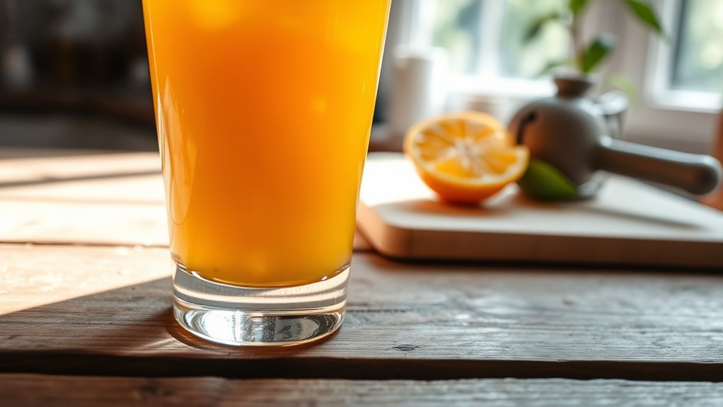 orange juice reduces energy