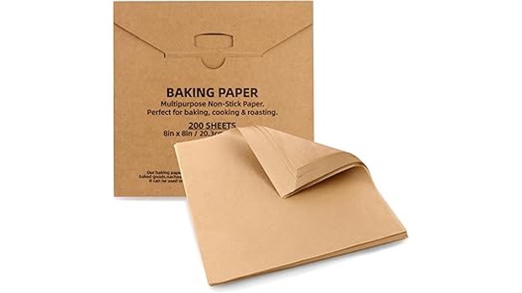 pack of 200 parchment baking sheets