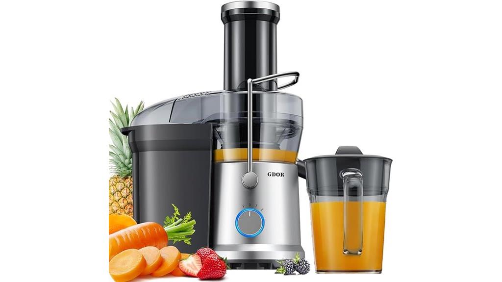 powerful juicer with large feeder