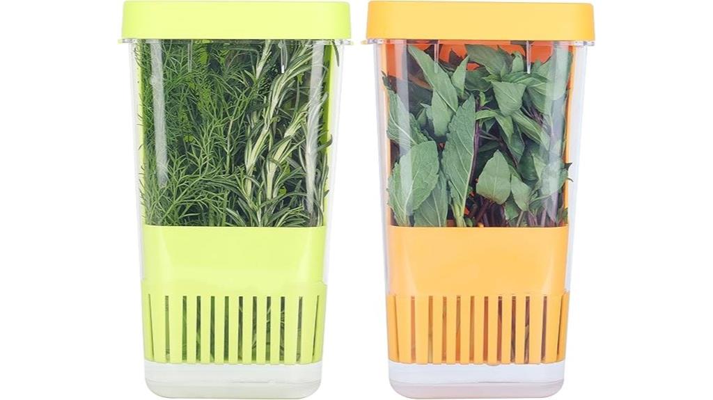 refrigerator herb storage container