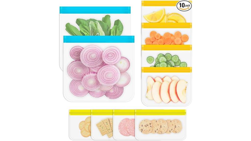 silicone reusable food bags