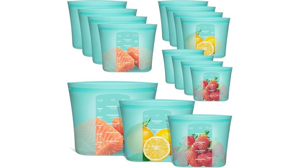 silicone reusable food storage