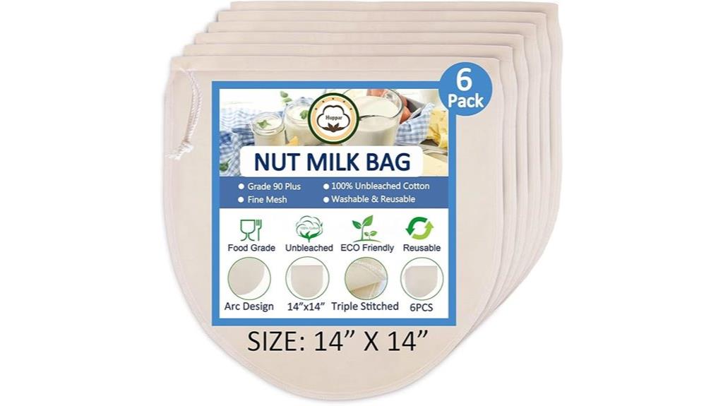 six pack nut milk bags