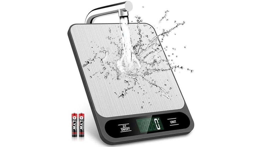 six unit digital food scale