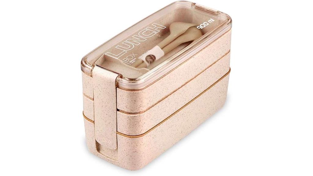 stackable 3 compartment lunch box