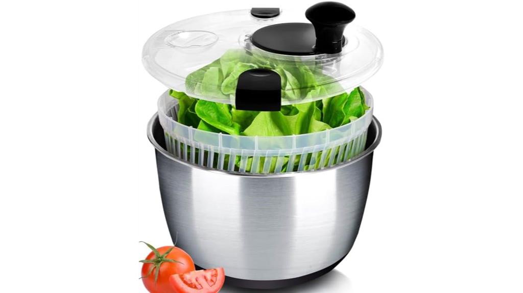 stainless steel salad spinner