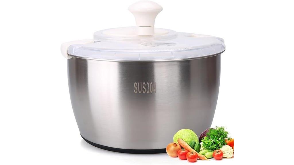 stainless steel salad spinner