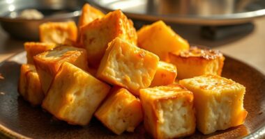 steam bake for crispy tofu