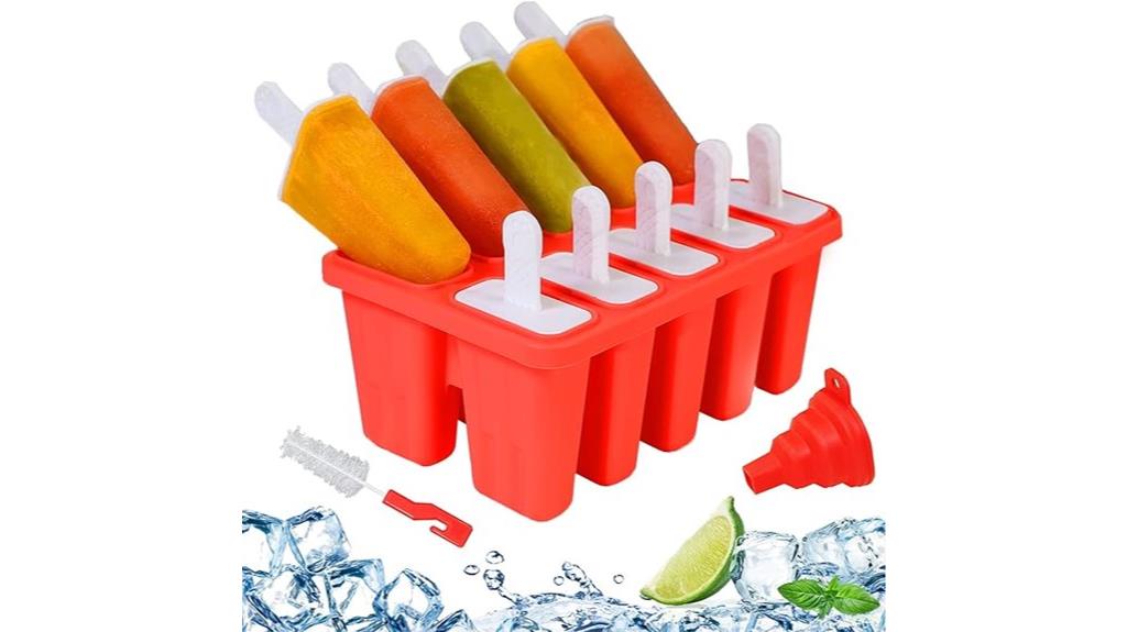 ten cavity silicone popsicle mold