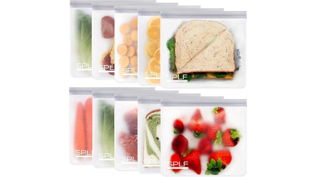ten reusable sandwich bags