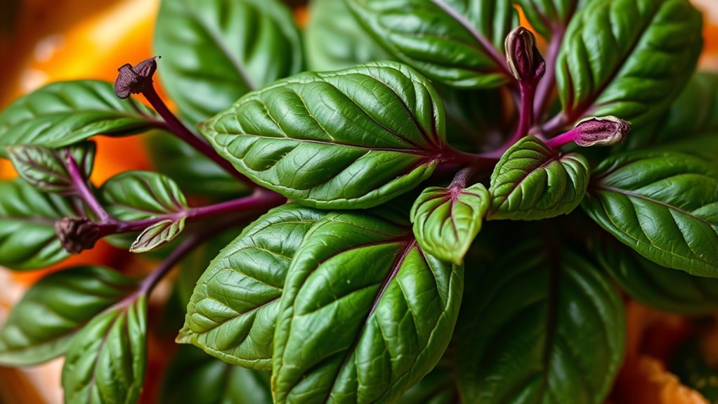 thai basil enhances traditional thai curry
