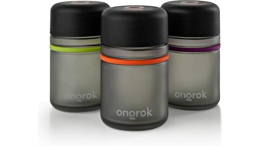 three 180ml glass jars