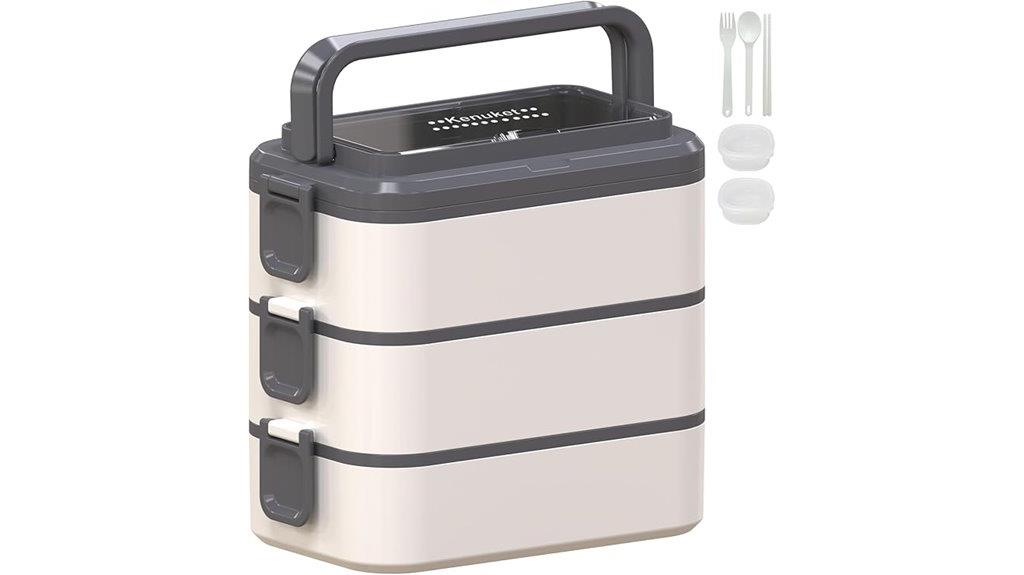three layer adult bento