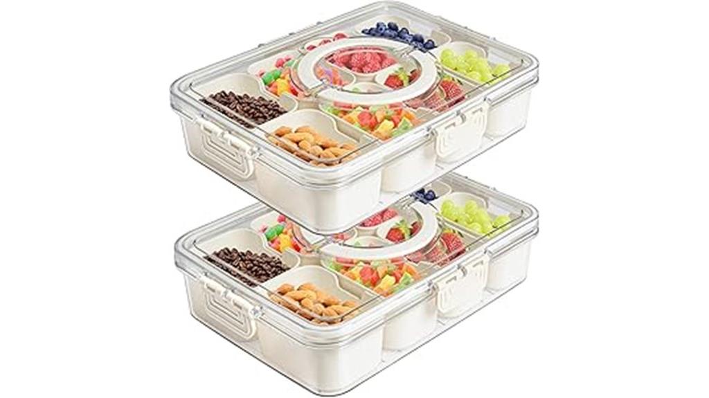 two piece veggie tray