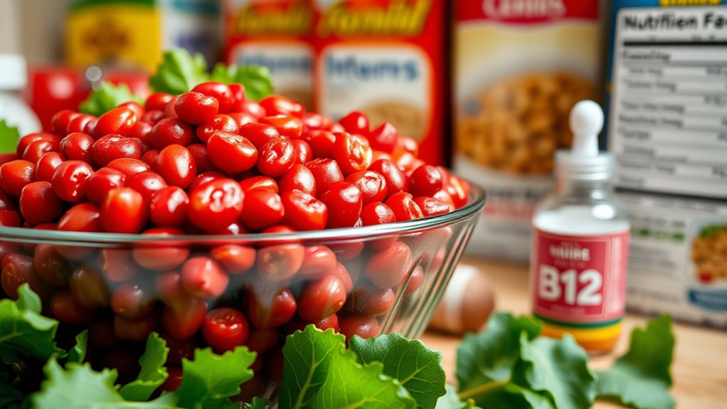 use fortified foods and supplements