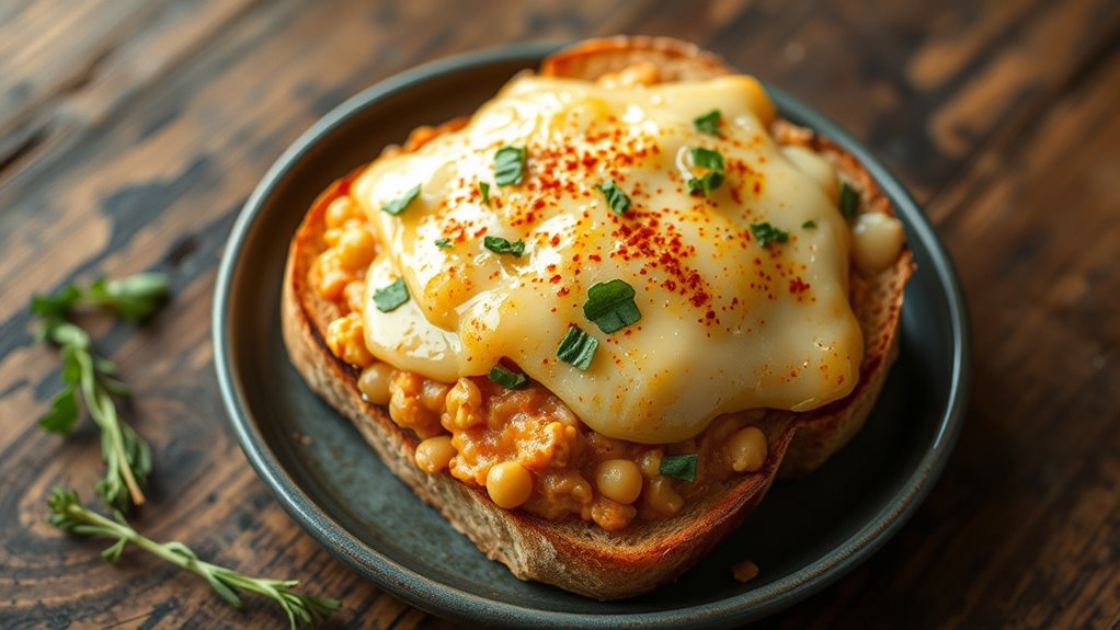 vegan chickpea tuna melt
