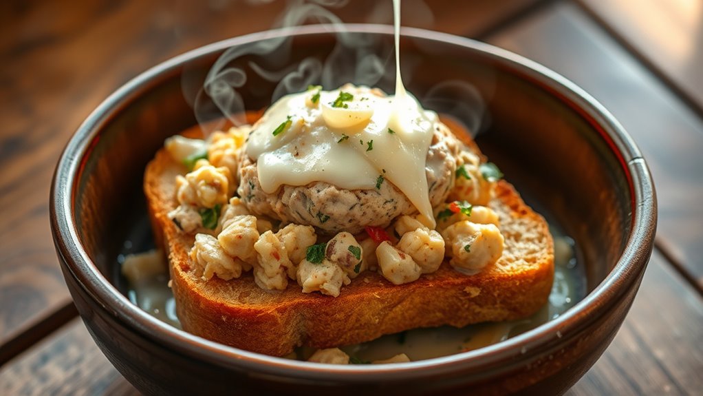 vegan chickpea tuna melt