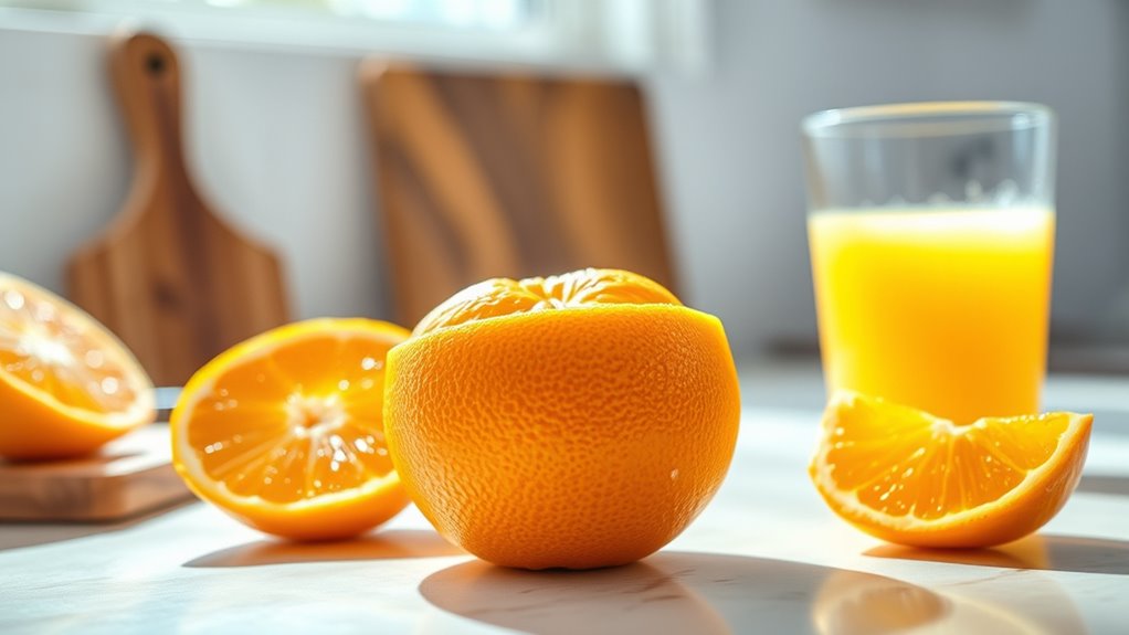 whole oranges offer fiber benefits