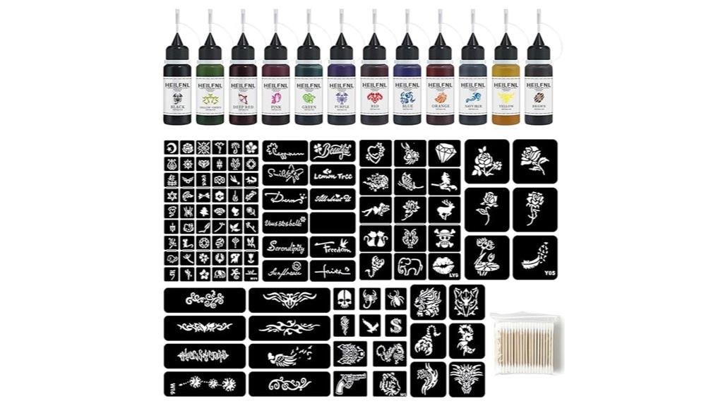12 color body art kit