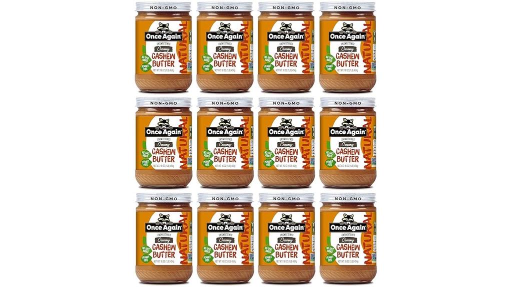12 pack creamy cashew butter