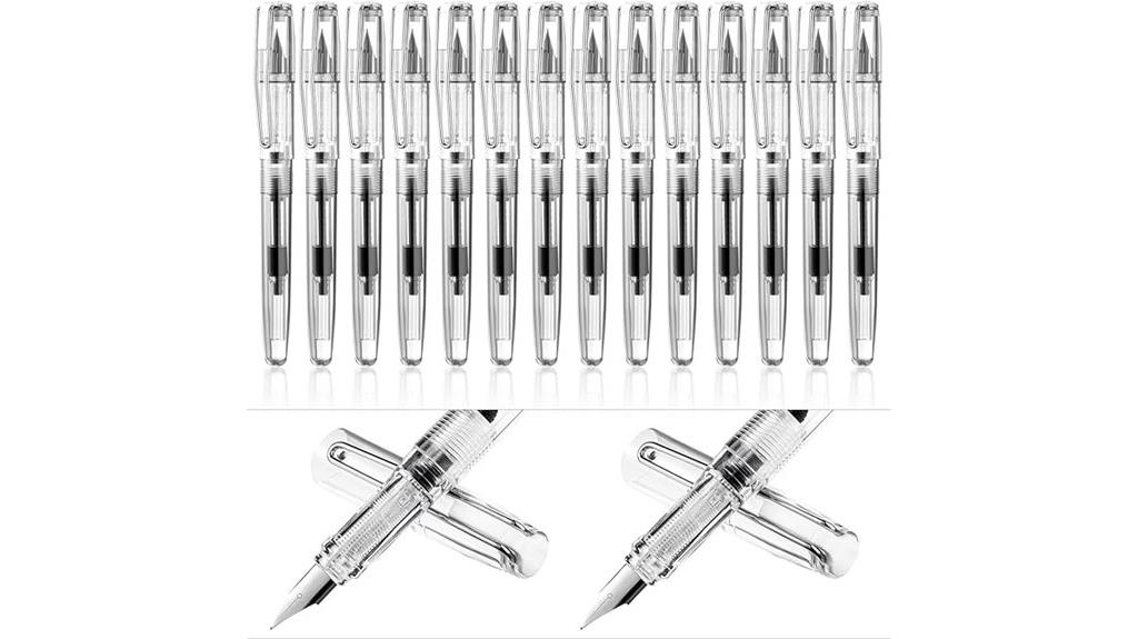 16 piece refillable fountain pens