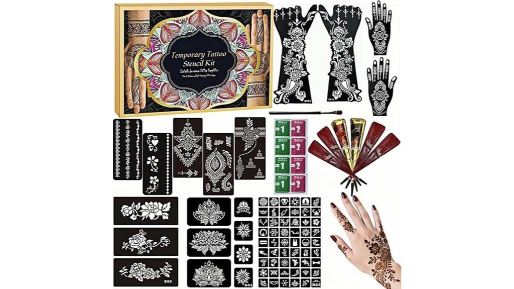 78 design temporary tattoo kit