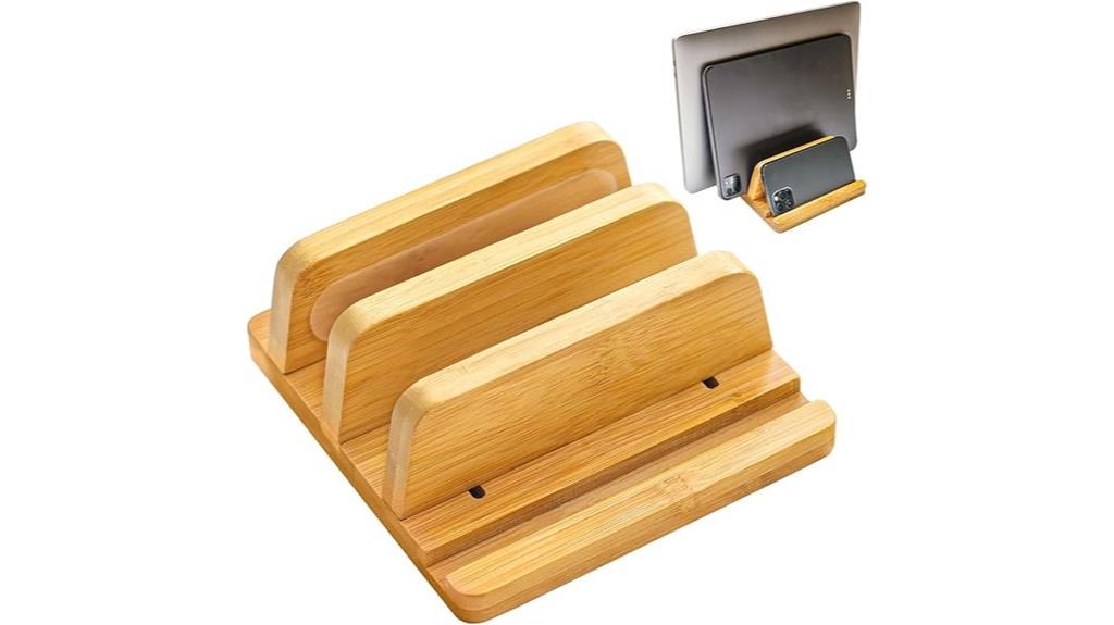 adjustable bamboo laptop holder