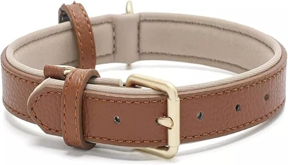 adjustable leather dog collar